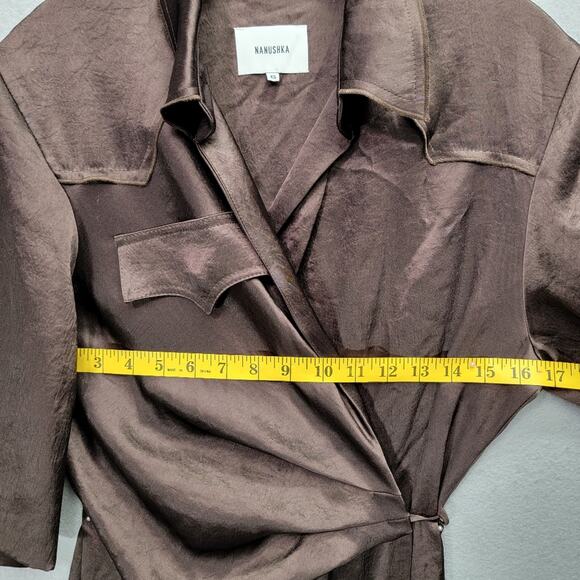 NANUSHKA LAIS WRAP DRESS, SIZE XS - Picture 8 of 10